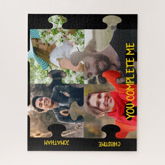 パズルカスタムピース写真あなたは私のカップルを完成 ジグソーパズル (縦)