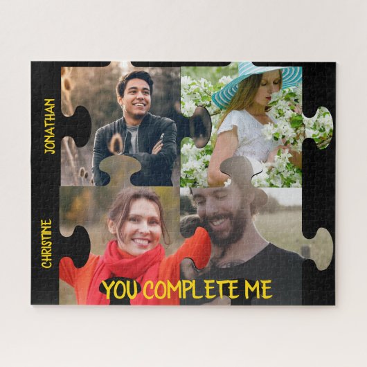 パズルカスタムピース写真あなたは私のカップルを完成 ジグソーパズル (横)