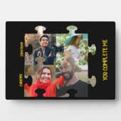 パズルカスタムピース写真あなたは私のカップルを完成 フォトプラーク (正面)