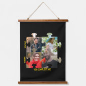 パズルカスタムピース完成したカップル写真 吊り下げ型タペストリー (正面)