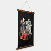 パズルカスタムピース完成したカップル写真 吊り下げ型タペストリー (傾斜あり)