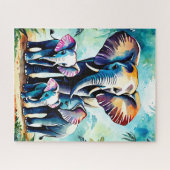 パズルカスタム、かわいい象ファミリージグソーパズル ジグソーパズル (横)