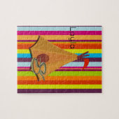 パズルカラフルストライプテントキャンピングスネーク ジグソーパズル (横)