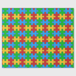 パズルカラフルパターンのラッピング紙 ラッピングペーパー