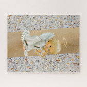 パズルカラフルパターンベージュベビーエンジェル ジグソーパズル (横)