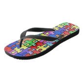 パズルカラフルピース夏サンダルビーチサンダル  ビーチサンダル (アングル)