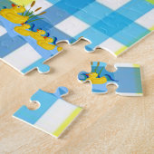 パズルカラフルフローラダックプレイド ジグソーパズル (側面)