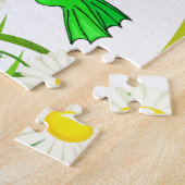 パズルカラフルフローラポッサムチックカエル ジグソーパズル (側面)