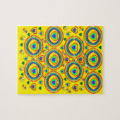 パズルカラフルレインボウイエロー(昆虫)マルハナバチハート ジグソーパズル (横)