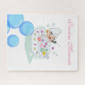 パズルガールバスタイムバスタブ浴槽バブルダック ジグソーパズル (横)