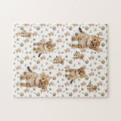 パズルキッテンピンクローズフローラ ジグソーパズル (横)