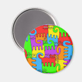 パズルキャッツ「レインボー」 1マグネット マグネット (正面/裏面)