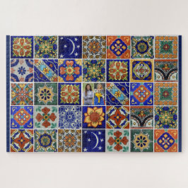 パズルギフト隠された家族の写真メキシカンタイル ジグソーパズル