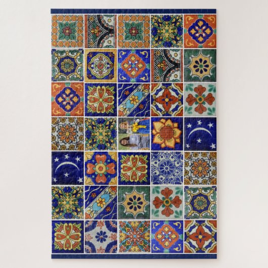 パズルギフト隠された家族の写真メキシカンタイル ジグソーパズル (縦)