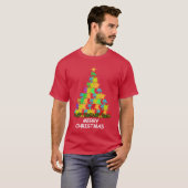 パズルクリスマスメリークリスマスガール Tシャツ (正面フル)