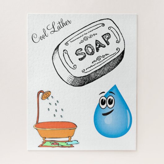 パズルクールラザーバスルーム ジグソーパズル (縦)