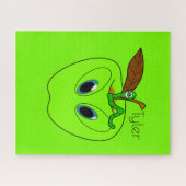 パズルグリーンアップルワーム ジグソーパズル (横)