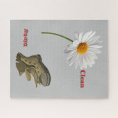 パズルグレーデイジーダーティーシュークリーン ジグソーパズル (横)