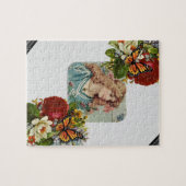 パズルグレービクトリアンフローラ花蝶 ジグソーパズル (横)