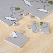 パズルグレーマルティニグラスビールワインフローラ ジグソーパズル (側面)