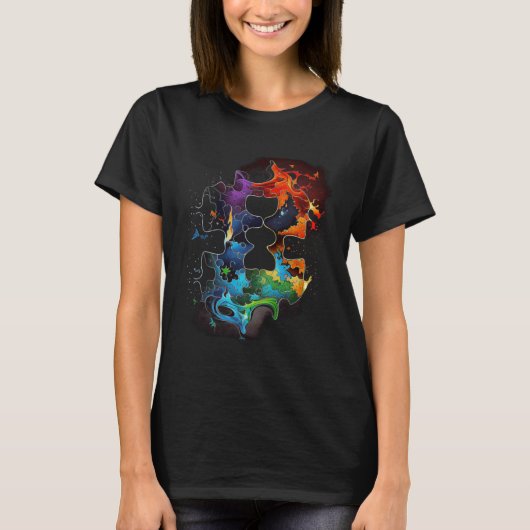 パズルグ男性へラフィック女子少年少女 Tシャツ (正面)
