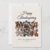 パズルコラージュ6フォトキャンバスハッピー感謝祭 シーズンカード (正面)