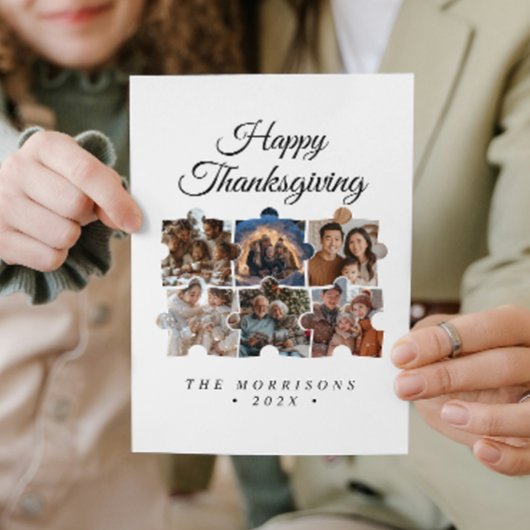 パズルコラージュ6フォトハッピー感謝祭 シーズンカード