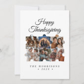パズルコラージュ6フォトハッピー感謝祭 シーズンカード (正面)