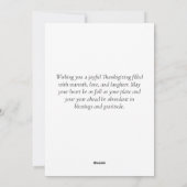 パズルコラージュ6フォトハッピー感謝祭 シーズンカード (裏面)