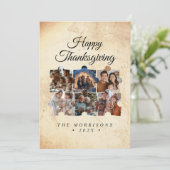 パズルコラージュ6フォトハッピー素朴感謝祭 シーズンカード (スタンド正面)