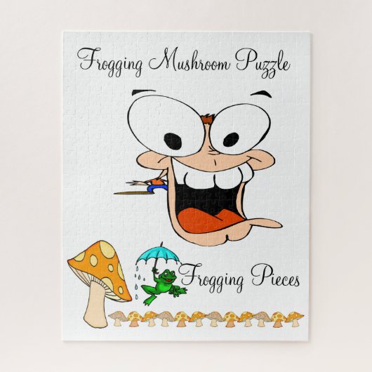 パズルサボテン白かすりキノコ片 ジグソーパズル (縦)
