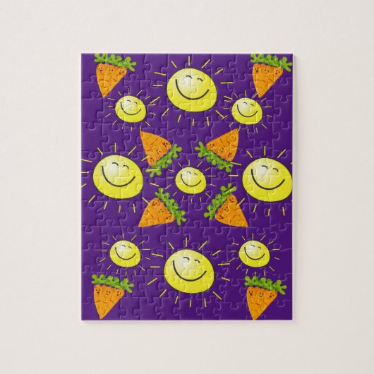 パズルサンニンジン紫 ジグソーパズル (縦)