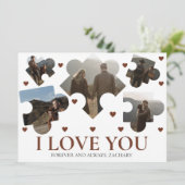 パズルシンプルバレンタインデーのカップル5写真 シーズンカード (スタンド正面)