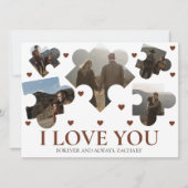 パズルシンプルバレンタインデーのカップル5写真 シーズンカード (正面)