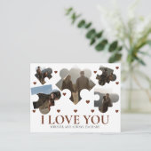 パズルシンプルバレンタインデーのカップル5写真 シーズンポストカード (スタンド正面)