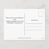 パズルシンプルバレンタインデーのカップル5写真 シーズンポストカード (裏面)