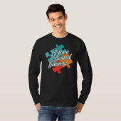 パズルジグソーアイラブボードゲーム Tシャツ (正面フル)