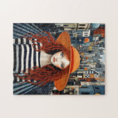 パズルジンジャーワンダーランド抽象芸術の旅ストライプの ジグソーパズル (横)