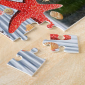 パズルスカイ海ビーチ魚釣りナマズ猫 ジグソーパズル (側面)