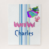 パズルストライプはニュースに注意する学校 ジグソーパズル (縦)