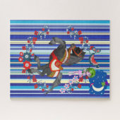 パズルストライプホースフェアリティカエル ジグソーパズル (横)