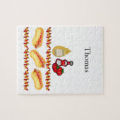 パズルスホットドッグケチャップマスタードフード ジグソーパズル (横)