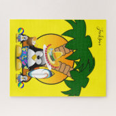 パズルズブルーペンギンサーファーソンブレロ ジグソーパズル (横)