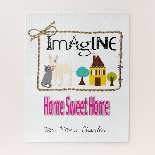 パズルズホームスイートホームドッグキャットハウス ジグソーパズル (縦)