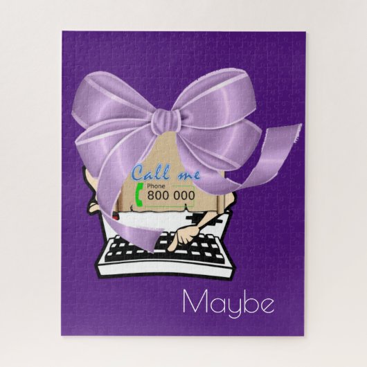 パズルタイプライターが私を紫色と呼ぶ ジグソーパズル (縦)