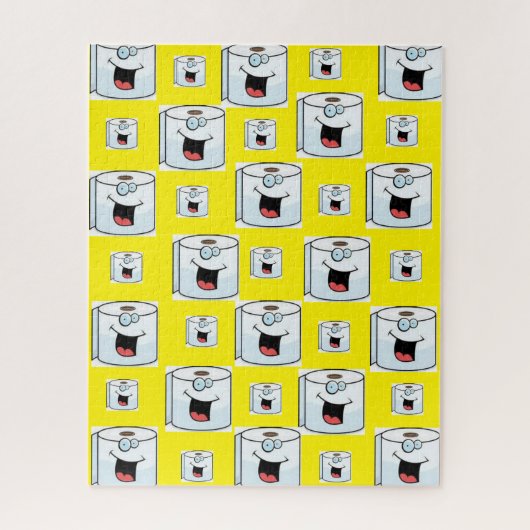 パズルトイレ紙イエロー ジグソーパズル (縦)