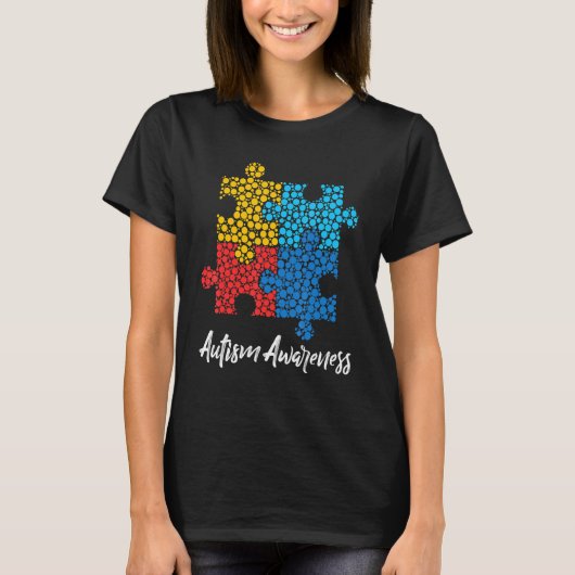 パズルドット自閉症啓発国際デー Tシャツ (正面)