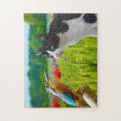 パズルネコと鳥 ジグソーパズル (縦)
