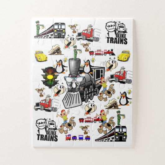 パズルネコ犬が車の野球を訓練 ジグソーパズル (縦)