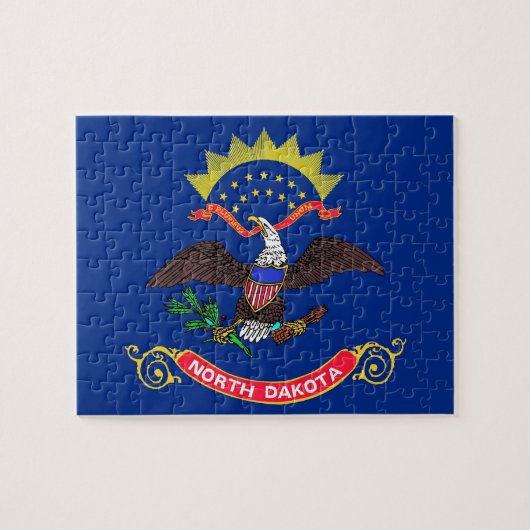 パズルノースダコタ州旗州 ジグソーパズル (横)
